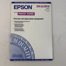 Epson Super A3/ Super B Glossy Photo Quality Ink Jet Paper 20 Sheets 13” x 19”