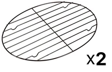 Fox Run Non-Stick Oval Roasting/Cooling Rack (2-Pack)