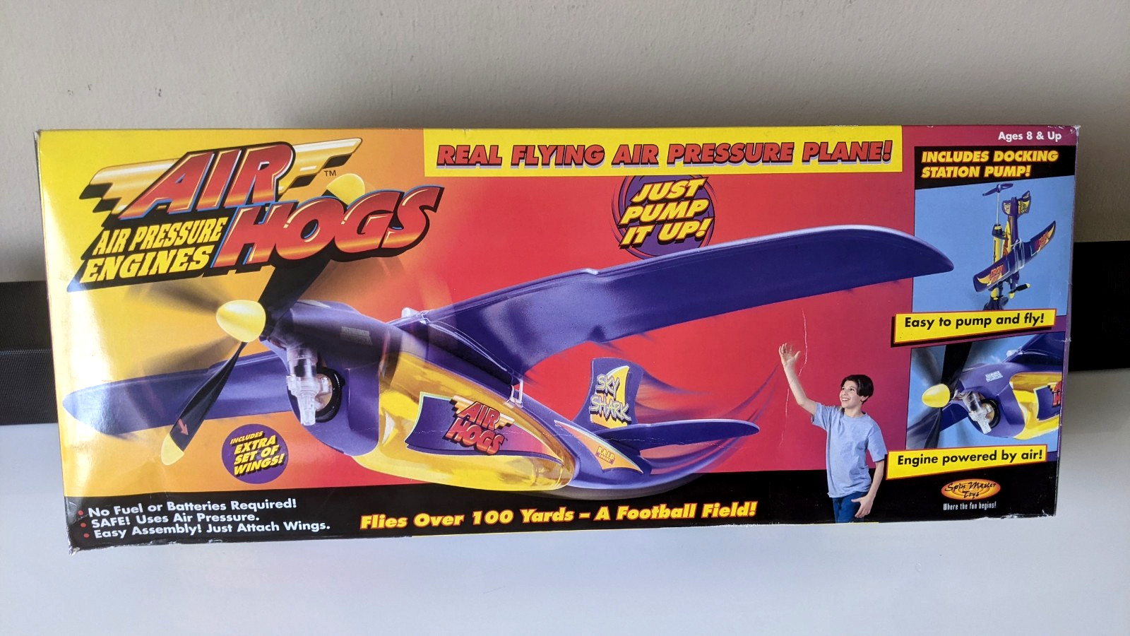 Air Hogs 1998 Sky Shark In Original Box with Extra Set of Wi