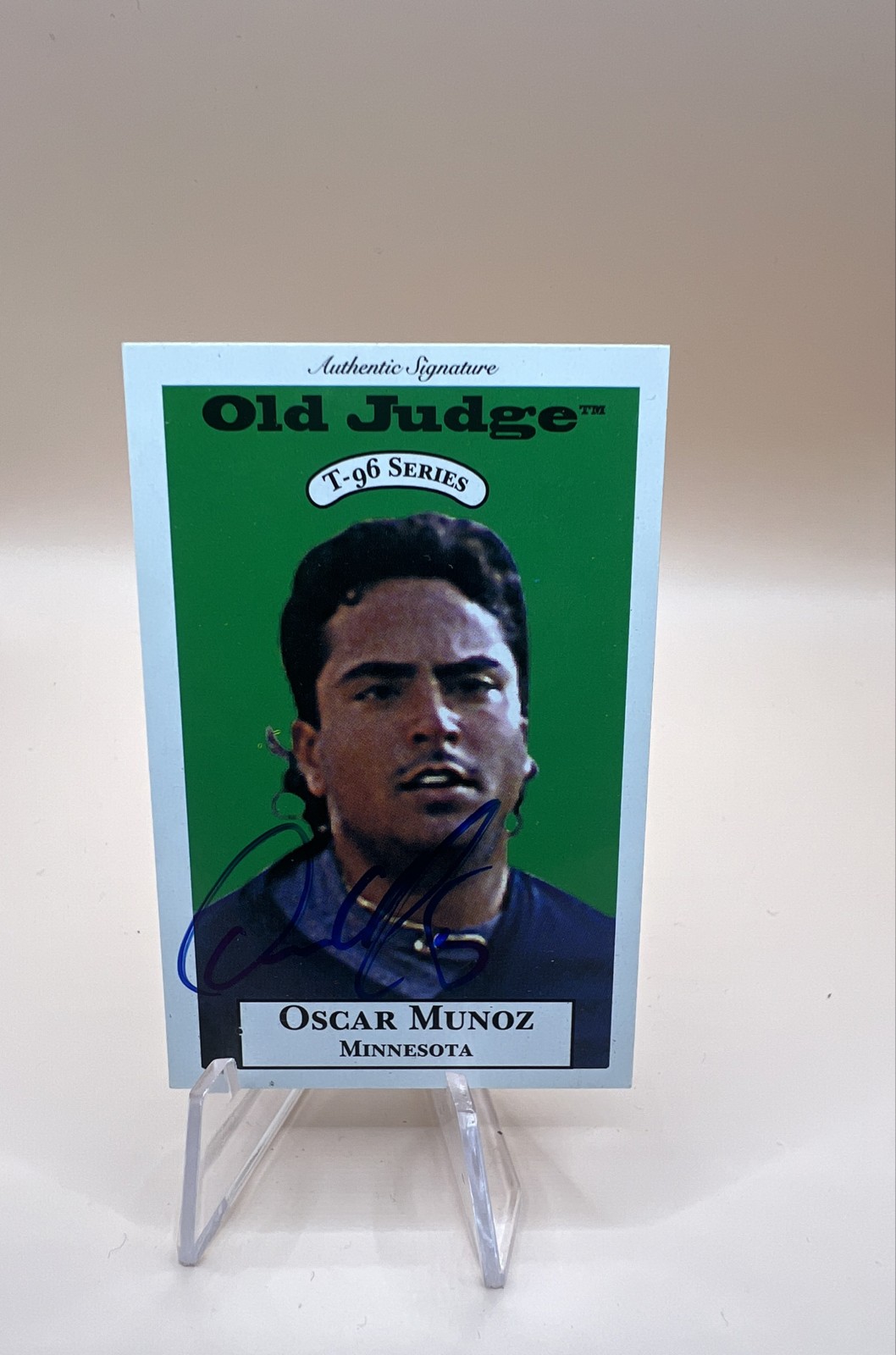 1996 Signature Rookies Old Judge - T-96 Minis Oscar Munoz #23 Signatures...