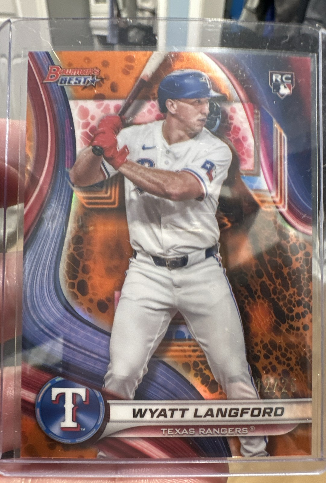 2024 Bowman's Best - Wyatt Langford #65 Orange Refractor /25 (RC)