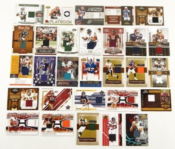 NFL Football Card Lot 10 Relic Autographed Game Used Jersey Collector view 9
