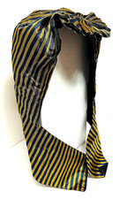 ADULT EGYPTIAN HEADPIECE COVER - BLUE GOLD