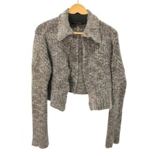 tricot COMME des GARCONS 00S AD2002 02AW Stripe Stitch Design Open Front Wool Kn