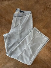 J. JILL Light Blue Denim Slim Leg Ankle Pants Medium Waist 34  Inseam 27  