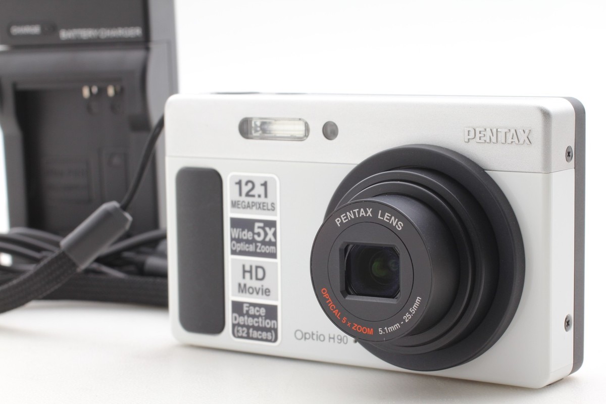 Near MINT] Pentax Optio H90 12.1MP 5x Zoom Digital Compact Camera 