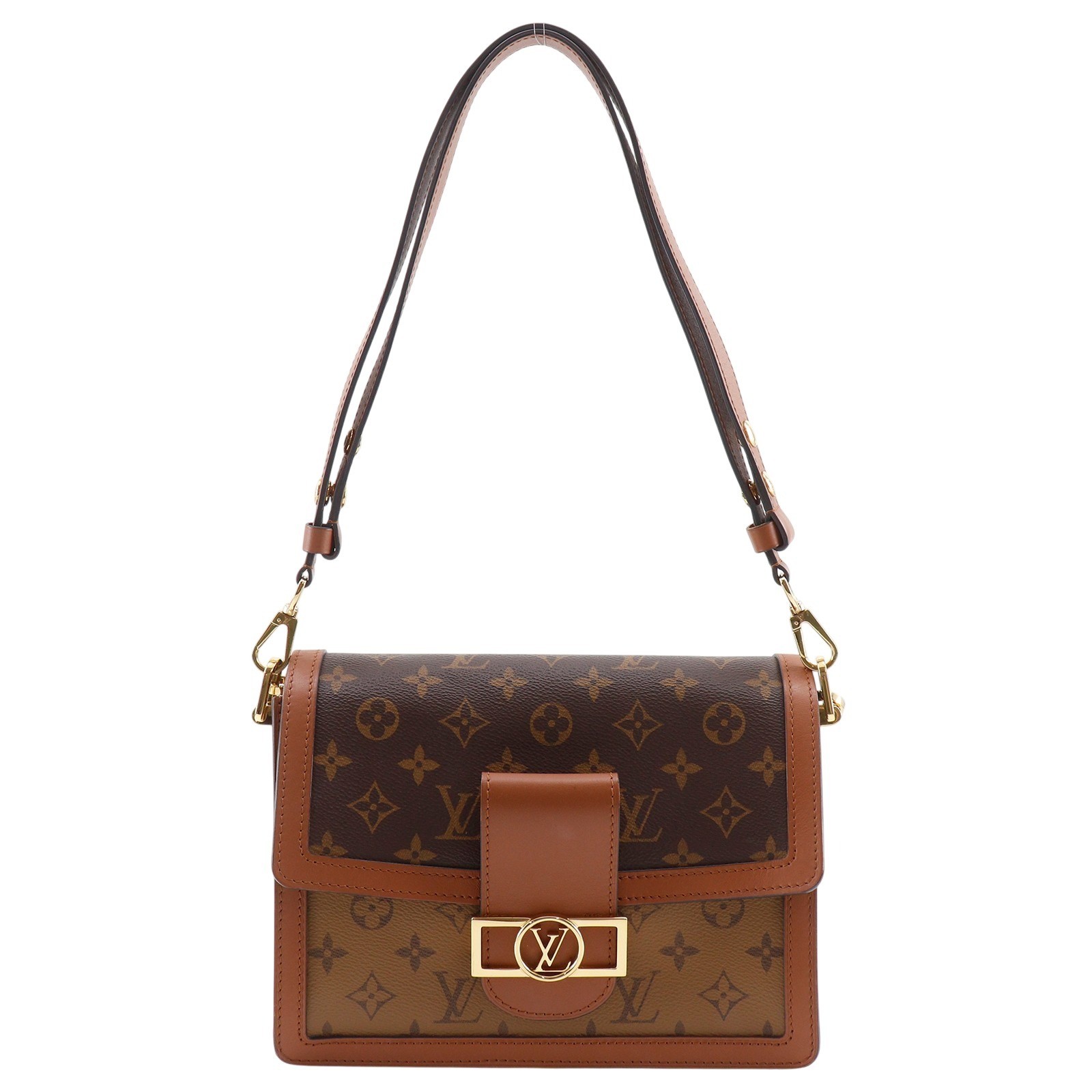 LOUIS VUITTON Dauphine MM Shoulder Bag M45958 Monogram reverse Brown Monog...