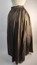 Original 1860's Brown Silk Taffeta Skirt   Civil War Era Victorian 19th Century