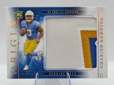 2025 Panini Origins Omarion Hampton Rookie Jumbo Jerseys #/199 Chargers SN MEM