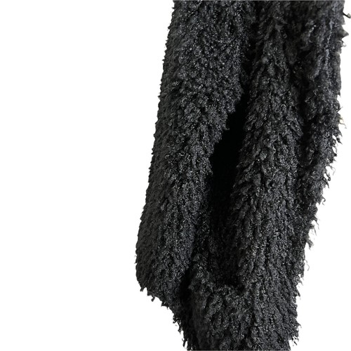 Lerche Damen Mantel schwarz Jacke vorne offen Blumen Spitze Boho Fransen Taschen Gr. L - Bild 5 von 10