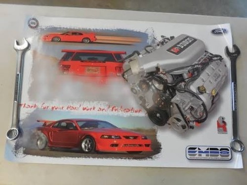 2000 cobra r engine motor poster emdo svt mustang ford racing oem ford