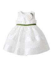 Colori Chiari abito cerimonia neonata con fiore panna