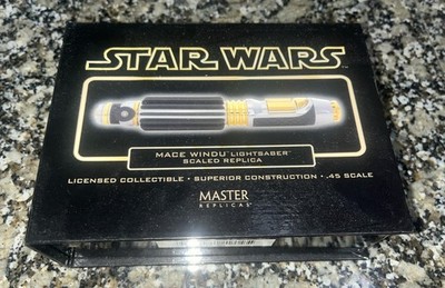 Mace Windu .45 Scale GOLD Lightsaber STAR WARS Master Replicas