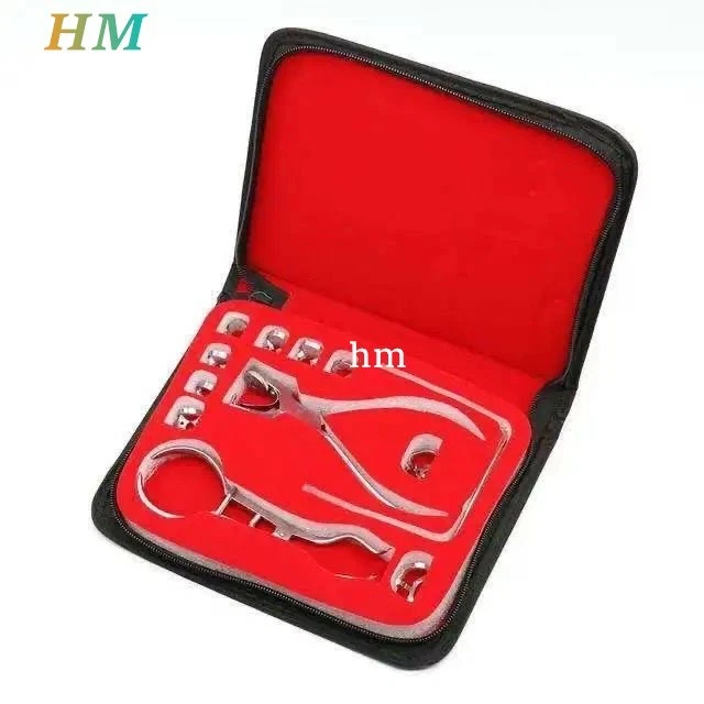 Kit de inicio de presa de goma con marco abrazaderas perforadoras alicates instrumentos de laboratorio dental Foto 3 de 4