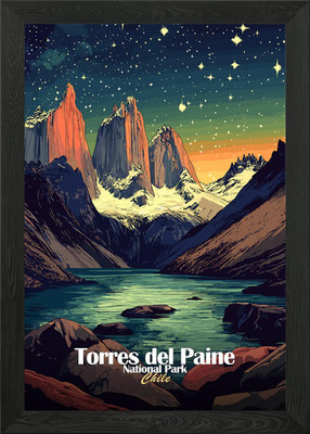 Torres del Paine Nationalpark Gerahmtes Wandbild Poster Leinwanddruck Bild