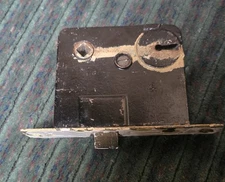 Vintage Mortise Lock Door Skeleton Keyhole Salvaged No Key # 4 On Hardware Lock