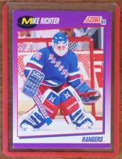 Mike Richter 1991-92 Score #120 New York Rangers