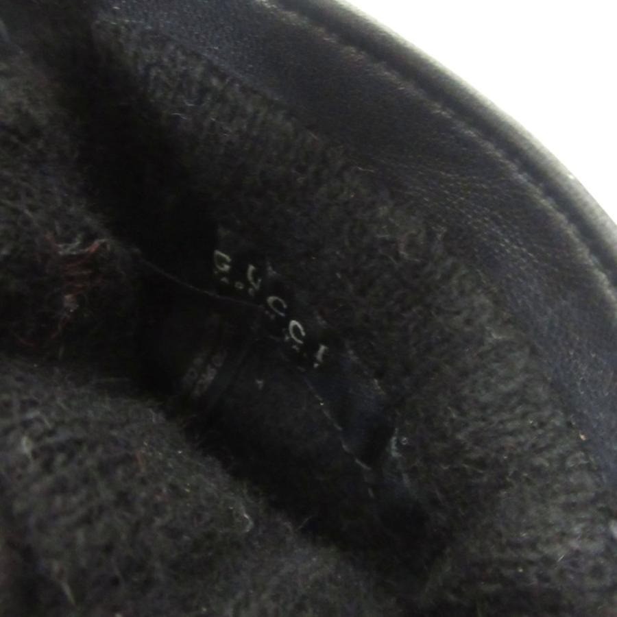 Gucci Interlocking G Gloves Leather Cashmere Blac… - image 6