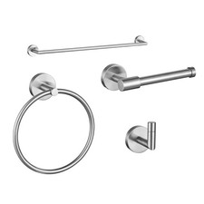 Graz Bathroom Hardware Kit in Satin Nickel 4 Piece