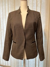 EUC, Size Small H M Women  s Houndstooth Brown  Black Jacket