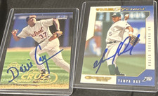 Fleer Donruss 2002 MLB 2-Card Lot Cruz Escalona Tigers Rays Autographed