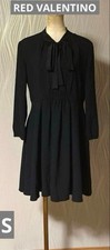 RED VALENTINO Ribbon Tie Dress Women Size 38 black Genuine