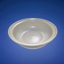 Vtg Heath Ceramics Bowl Casserole Coupe Speckled Sand Solid Cream 9 " Old MCM A 