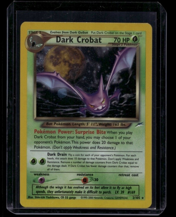 Pokemon TCG Dark Crobat 2/105 Neo Destiny Holo Rare NM
