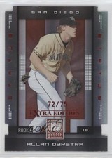2008 Donruss Elite Extra Edition Status Red Die-Cut 72/75 Allan Dykstra 10k8