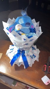 Stitch Lilo & Stitch Blue & White Plush Toy Gift Basket for Kids