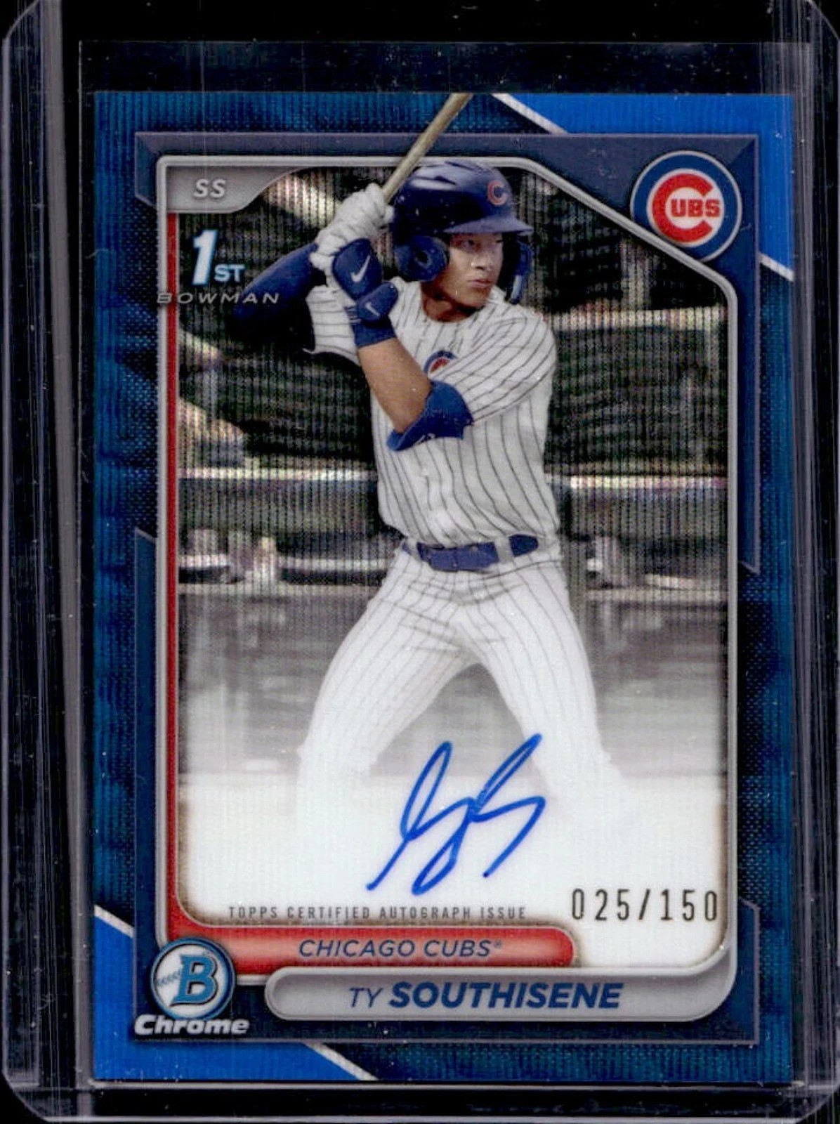 2024 Bowman Draft Ty Southisene Chrome Auto Blue Wave Refractor 1st #025/150