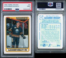 1990 Topps Tiffany Alexander Mogilny Rookie RC PSA 9 MINT Sabres HOF RARE