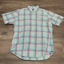 Polo Ralph Lauren Short Sleeve Classic Fit Shirt Plaid Blue Pink Sz XL NWT