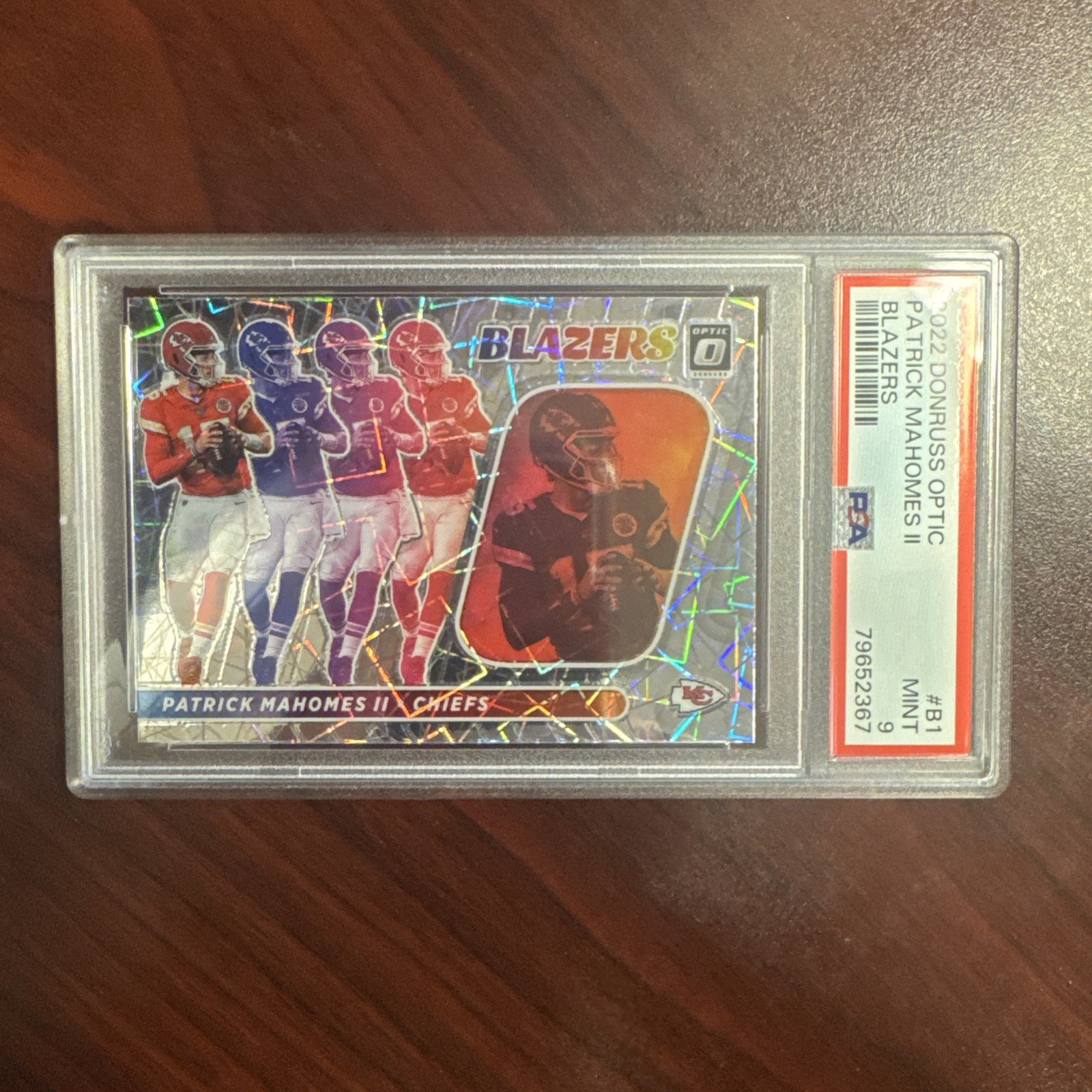 2022 Donruss Optic Patrick Mahomes Blazers - PSA 9