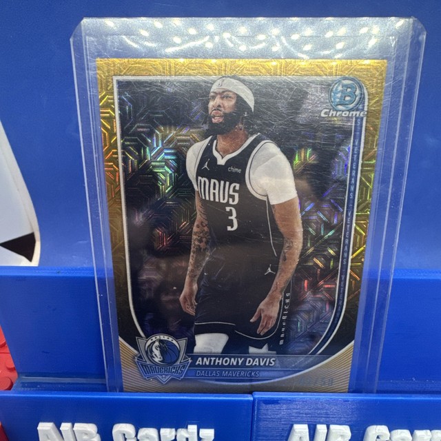 Bowman 2023 Chrome Anthony Davis Dallas Mavericks Gold Parallel /50