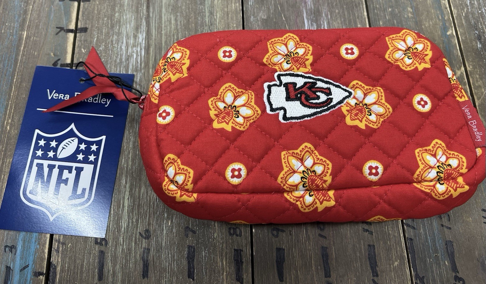 VERA BRADLEY NFL Kansas City Chiefs Belt Bag Fanny Pack Bandana Red Yellow