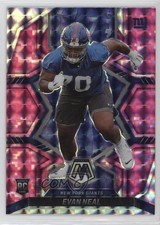 2022 Panini Mosaic Rookies Pink Camo Mosaic Prizm Evan Neal #368 07rd