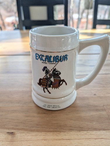 Excalibur Hotel Casino Las Vegas Nevada Ceramic Stein Mug 18 OZ. Emerald Collect