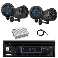 Pyle Marine Receiver, 4x 5.25    180W Off-Road Speakers, Bluetooth Amp, Antenna