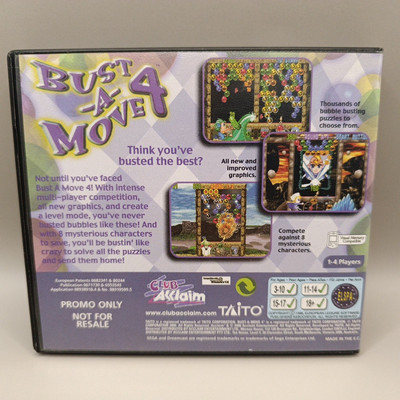 Bust A Move 4 – Sega Dreamcast – PROMO PRESS WHITE LABEL – Version PAL
