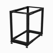 StarTech.com 4-Post 18U Mobile Open Frame Server Rack Four Post 19 Network Rack