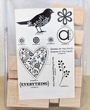 Stampin' Up ALWAYS Set of 11 Rubber Stamps New Unused Wood Mounted - NEW