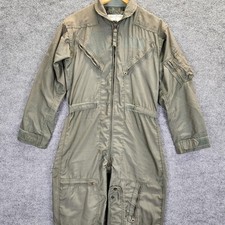 Vintage US Military Flight Suit Mens 38R Sage Green CWU-27/P Coveralls USAF