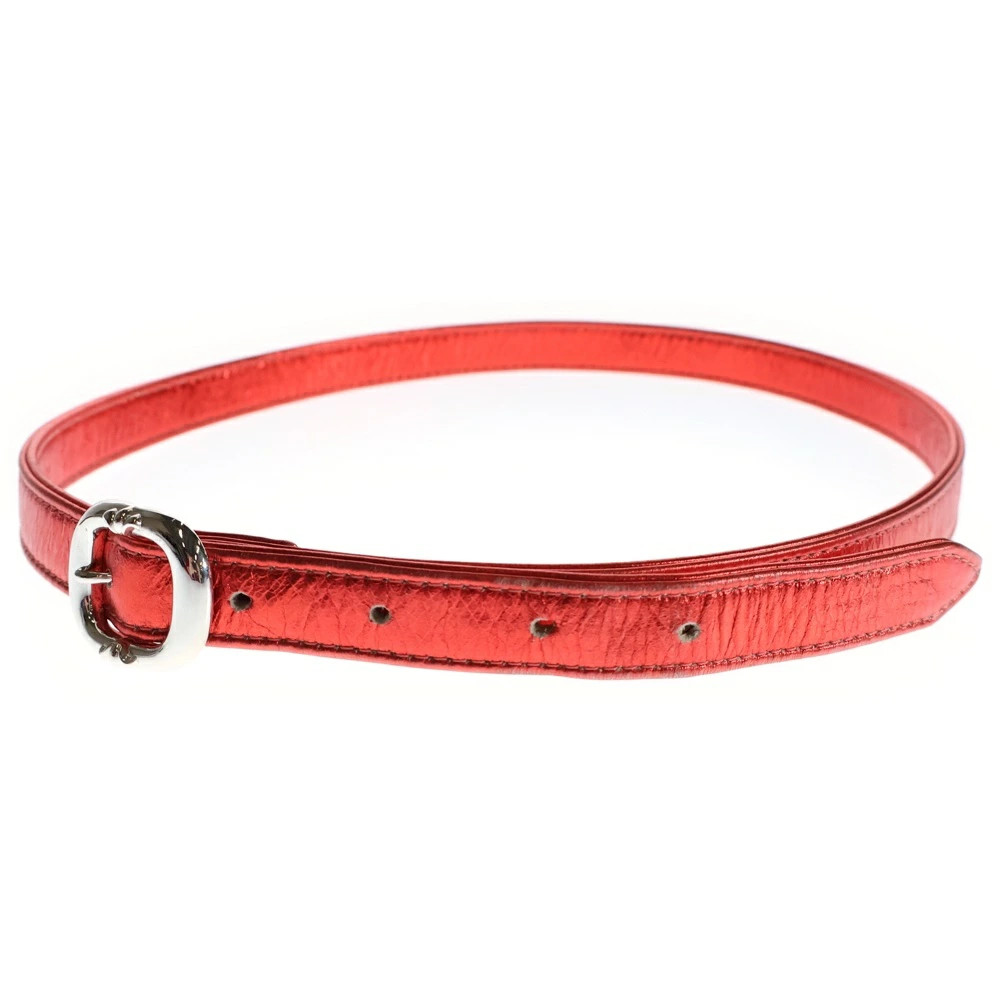 Chrome Hearts BLT Gunslinger 1.0 Metallic Leather Belt Size 30 Red Silver 925 thumbnail 5