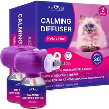 Beloved Pets Cat Calming Diffuser 2 Pack Diffusers  2 Refills , Purple
