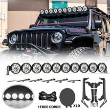 52 Laser Led Linkable Light Bar Roof Mount Bracket For 2018 Jeep Wrangler Jl