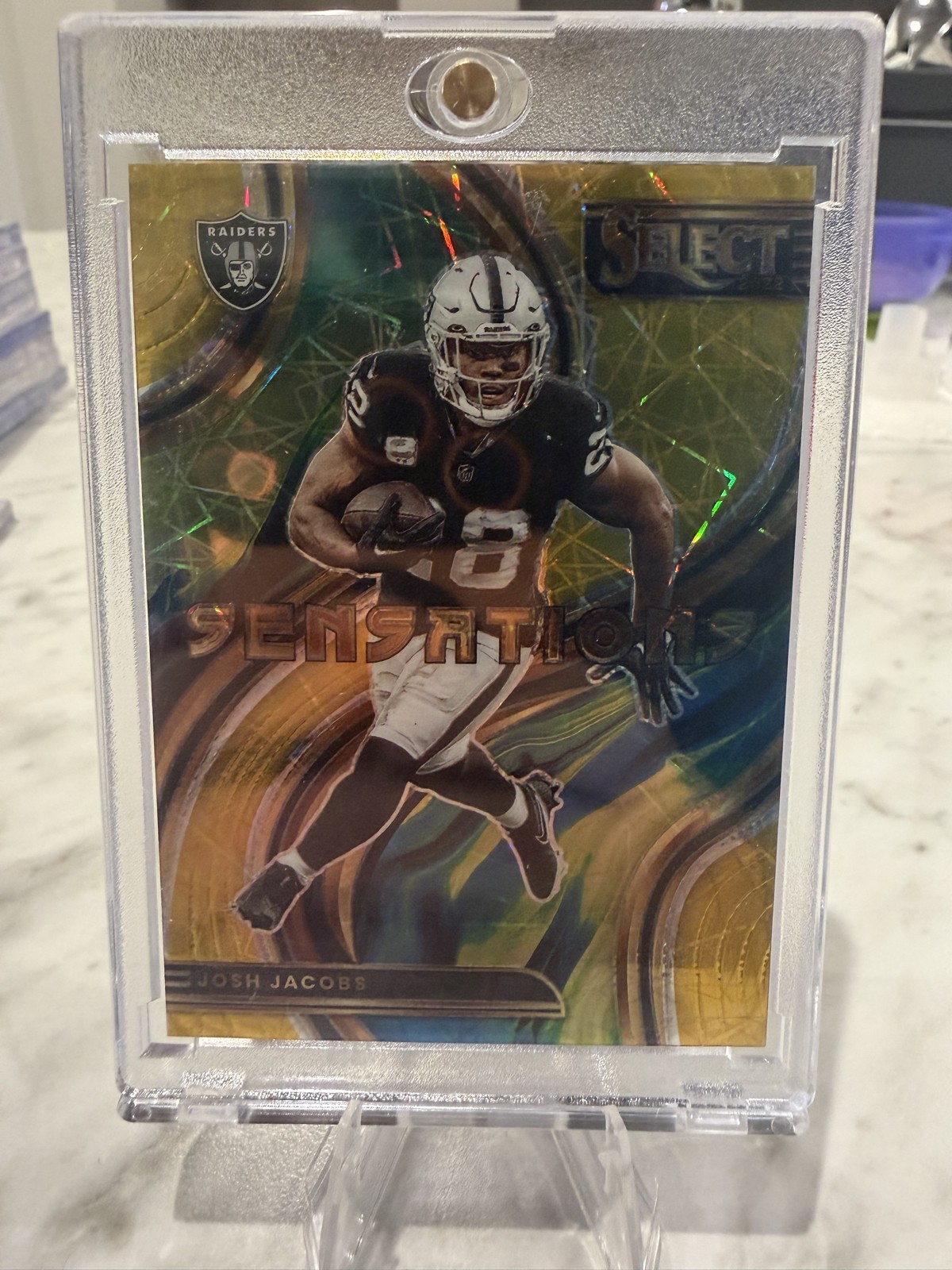 2022 Panini Select - Sensations Josh Jacobs #SEN-12 Gold Prizm /10 🔥💎🔥Packers