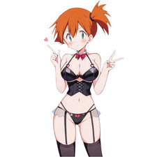 Misty Pokemon Waifu Weatherproof Anime Sticker 6" Car Decal