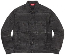 Supreme Layered Denim Trucker Jacket Black FW22 Hooded Denim Jacket [Large]