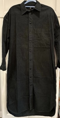 NWT G-Star RAW Long Esper Corduroy Shirt Dress in Cloack GD Size S - $195 MSRP
